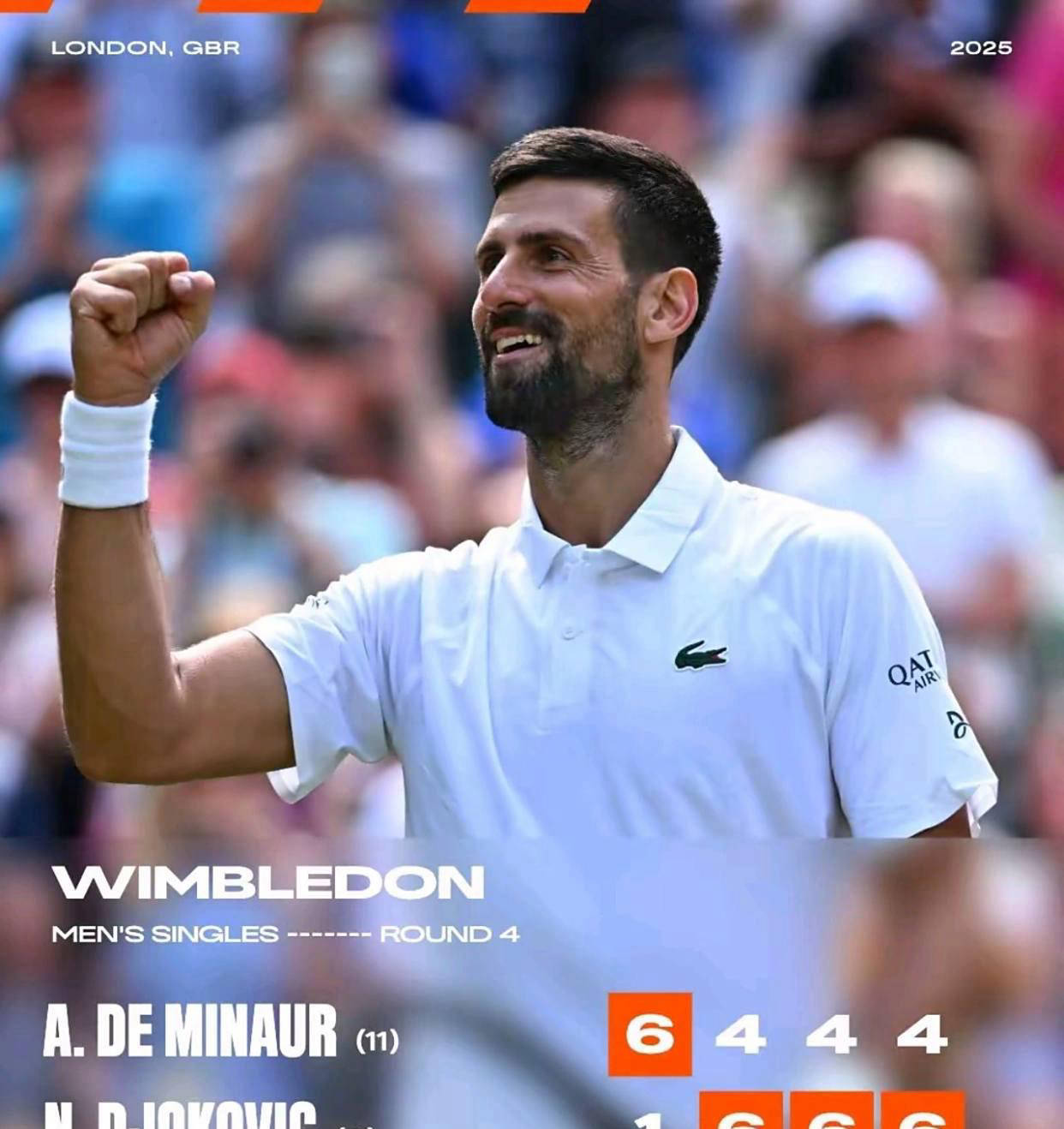 年终总决赛力克澳网，德约科维奇状态火热